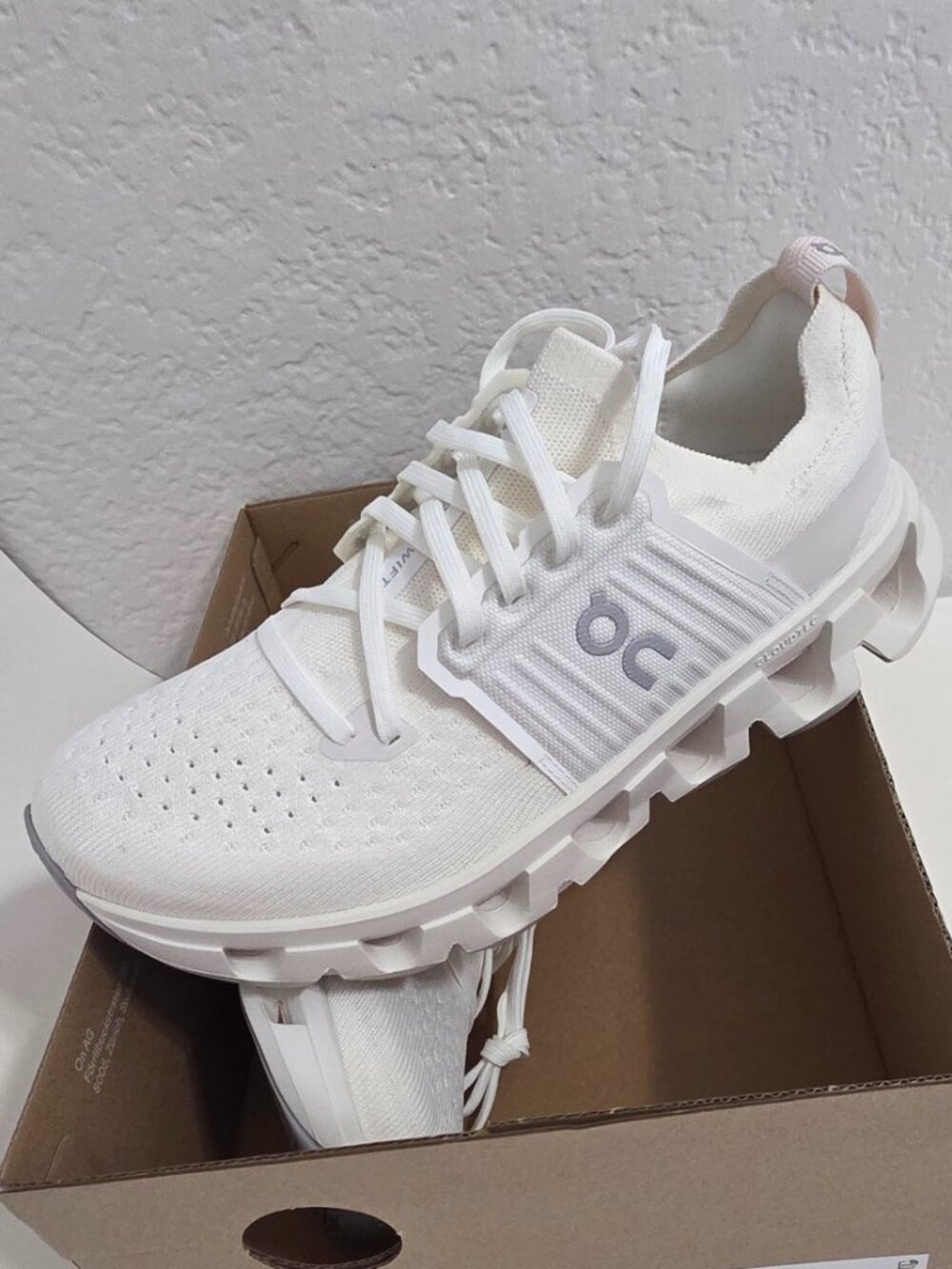On Cloudswift 4 Running Shoes Women's Size 8.5 Ivory/Sand Performance Sneakers - Picture 6 of 7